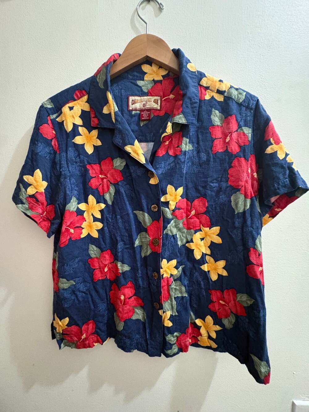 Vintage Caribbean Joe Tropical Hawaiian Button Up